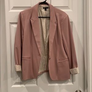 Pink and Leopard Print Blazer